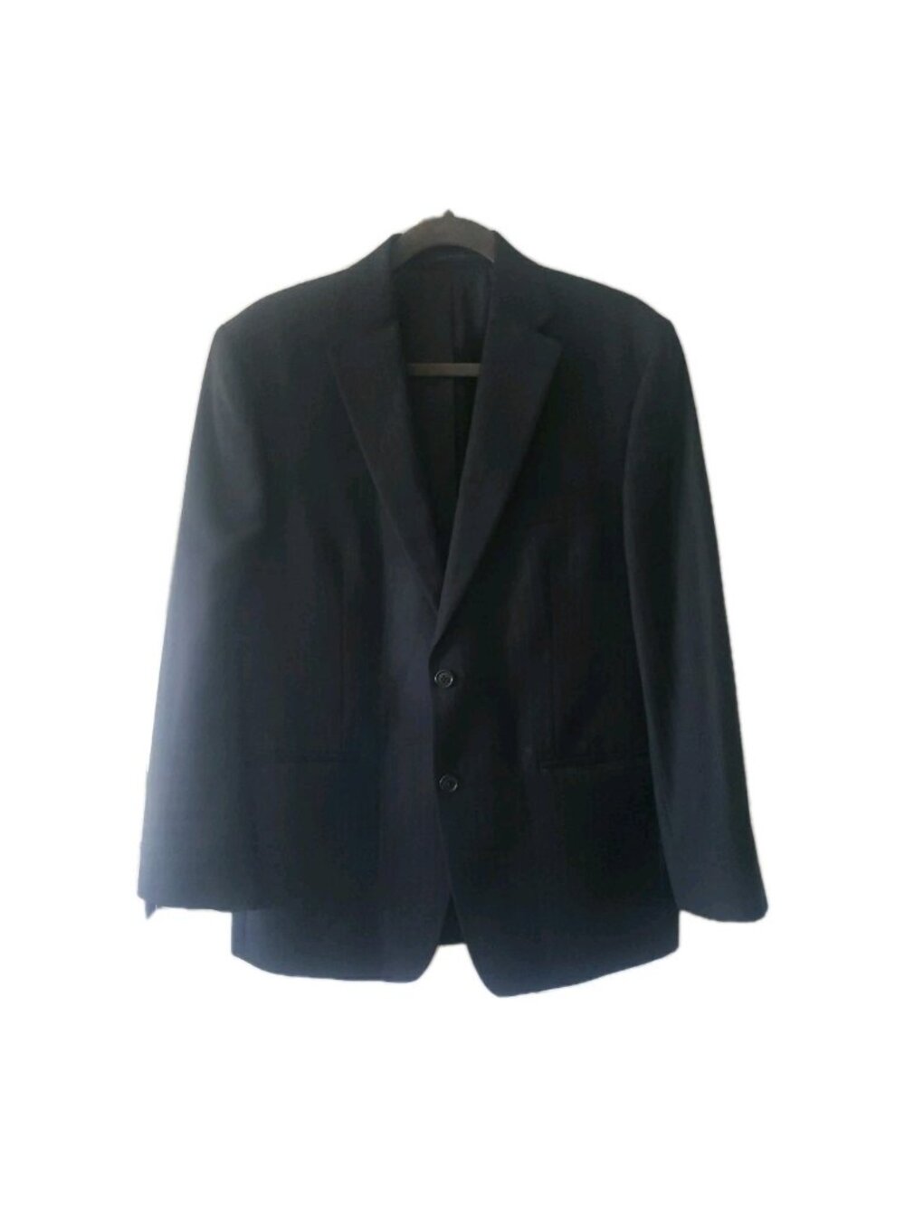 Calvin Klein Jacket Blazer 100% Wool Black Pinstripe 38S Two Button Vented